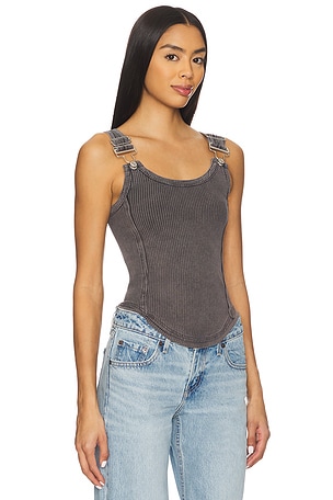 Free People x We The Free Jamie Buckle Tank In Black in Black. Size XS. Also