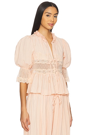 Free People x Intimately Forever Young Bed Jacket in Peach