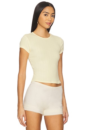 Free People x Intimately Wait A Minute Baby Tee in Yellow