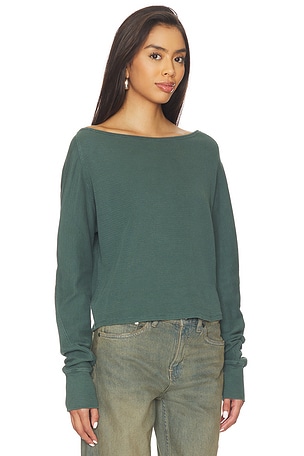 Free People x We The Free Jess Long Sleeve In Seamoss in Green. Size XS. Also