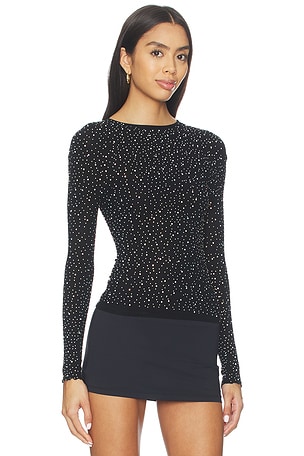 Free People Night Sky Long Sleeve Top In Black in Black. Size XS/S. Also