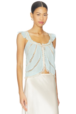 Free People Mabel Tank in Baby Blue
