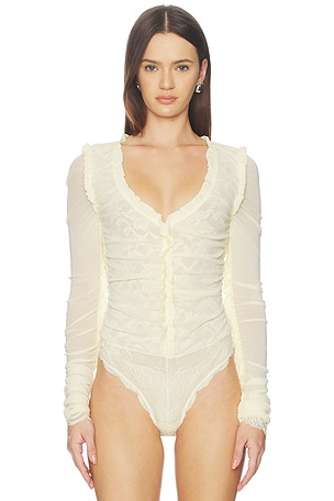 Free People x REVOLVE Worn To Be Wild Bodysuit in Ivory. Size XS. Also