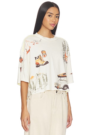 Free People x Mountain View Graphic Tee in White