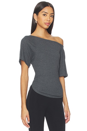 Free People X Lucy Off The Shoulder Tee in Black