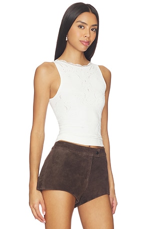 Free People Flirty Flutters Tank in Ivory. Size L/XL. Also