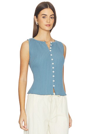Free People Tilly Vest in Slate. Size XS. Also