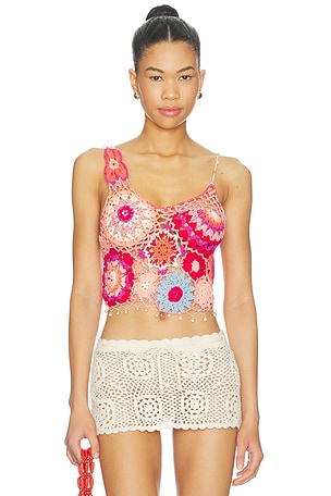 Fiorella Crochet Tank Free People