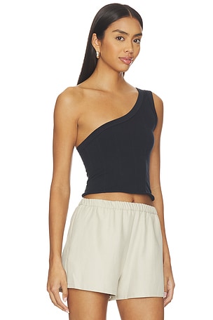 Free People So Soft Asym Cami in Black