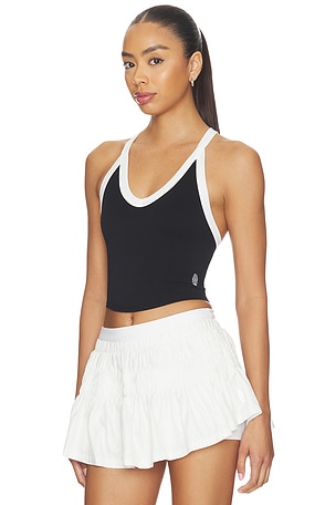 Free People x FP Movement All Clear Vneck Colorblock Cami Top in Black & White