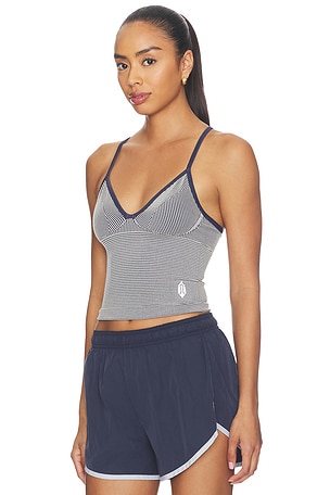 Free People x FP Movement Perfectly Plated Plunge Cami Top in Navy