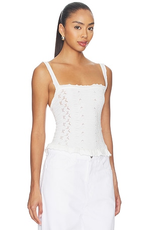 Free People x REVOLVE x Revolve So Soft Femme Square Neck Cami in White