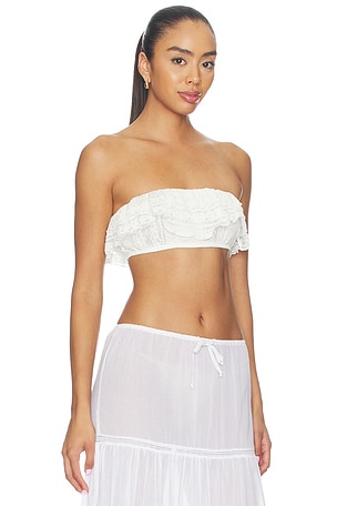 Free People Flirty Frill Bandeau in Ivory