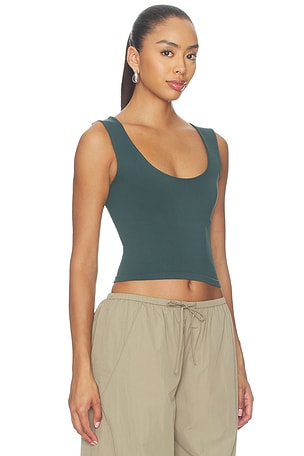Free People Clean Lines Muscle Cami in Green