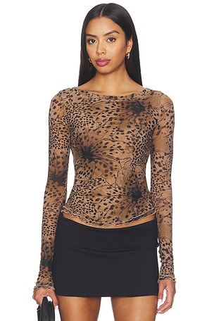 Lilly Printed Long Sleeve Tee Free People