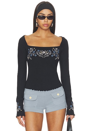 TOP MANGA LARGA OLIVIA  Free People