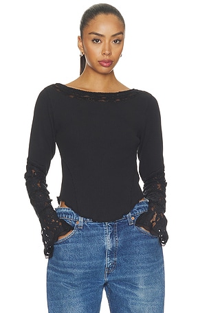 Amber Lace Cuff Top Free People
