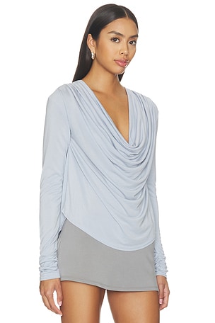Free People Jane Long Sleeve Top in Grey