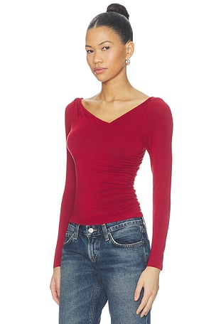 Free People Thats A Wrap Layering Top in Red