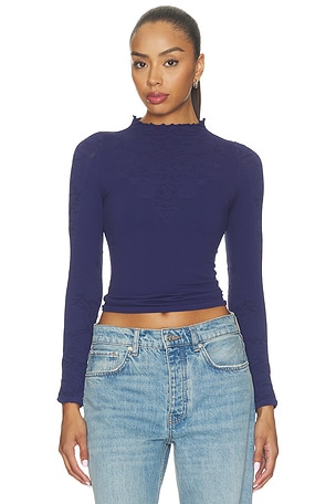 Mixed Feelings Mock Neck Tee Free People