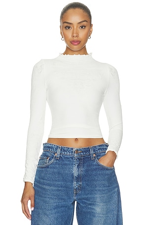 Mixed Feelings Mock Neck Tee Free People