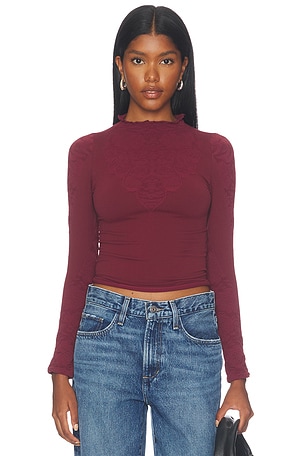 Mixed Feelings Mock Neck Tee Free People