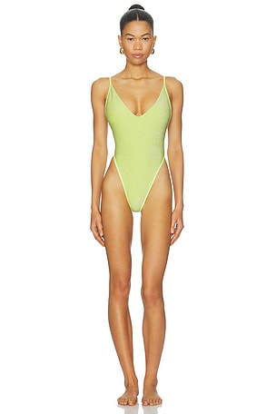 Free People x free-est Lurex Amber One Piece in Green