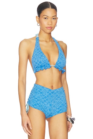 Free People Brandi Bikini Top in Blue