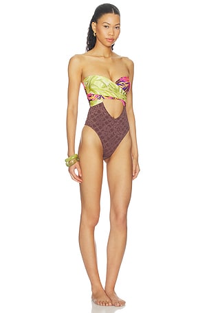 Free People Miley Convertible One Piece in Brown