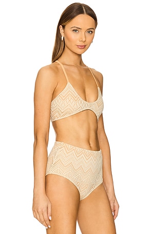 Free People x REVOLVE x free-est Crochet Misty Crop Top in Beige