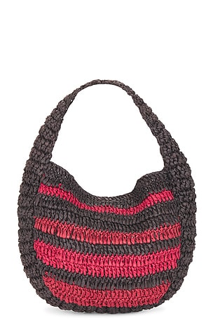 Free People Belize Shell Clutch in Black,Red