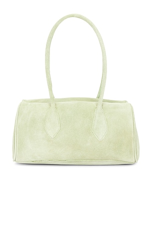 Free people bolso de hombro de gamuza sierra en color verde salvia