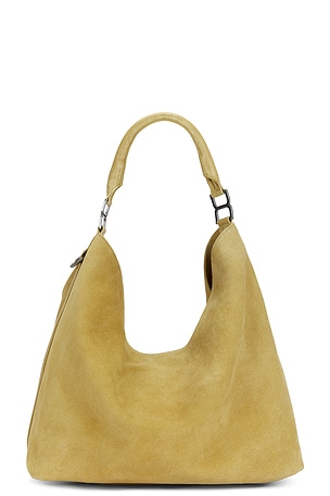 Free People Suzie Suede Slouch Tote Bag in Tan