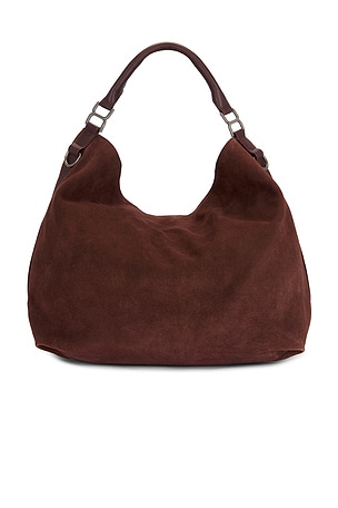 Free People Suzie Suede Slouch Tote in Brown