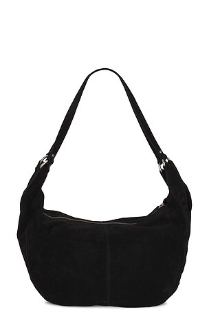 Free People Roma Suede Tote in Black