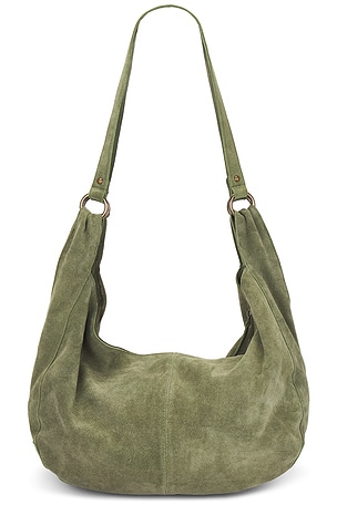 Free People Roma Suede Tote in Olive