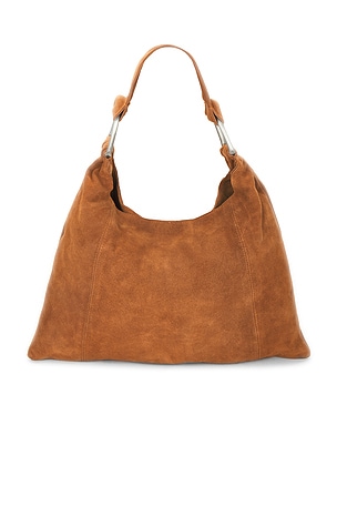 Free People Bobbi Slouch Suede Tote in Brown