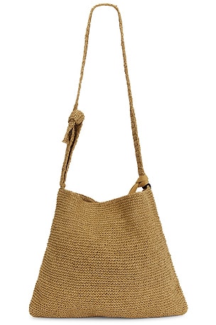 Free People Coastal Crush Straw Tote in Neutral