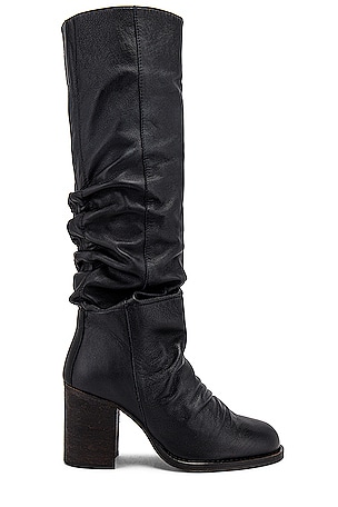 tall black slouch boots