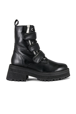 Free People Emmett Lace Up Boot in Black REVOLVE