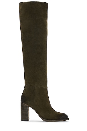 Free People | Shoes | Free People Dakota Tall Black Leather  FREE PEOPLE DAKOTA OVER-THE-KNEE TALL BOOTS (BLACK) display picture 1