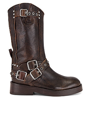 x We The Free Janey Engineer Boot In Chocolate Free People