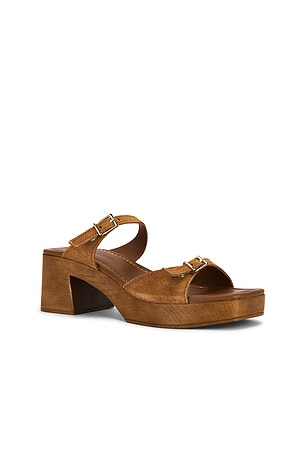 Free People Beck Buckle Clog in Tan