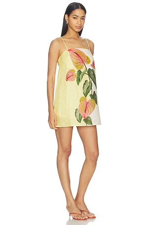 FARM Rio Mini Dress in Yellow. Size XS. Also