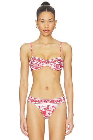 Cashew And Birds Underwire Bikini Top FARM Rio