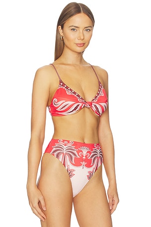 FARM Rio Bandeau Bikini Top in Red