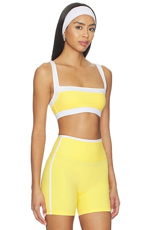 FORM Straight Neck Sports Bra in Yellow