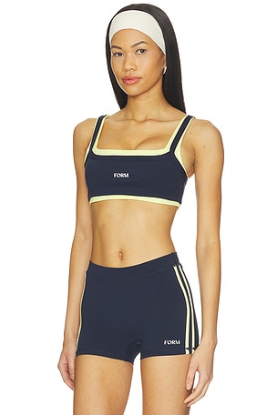 FORM Scoop Layered Bra in Navy. Size L. Also