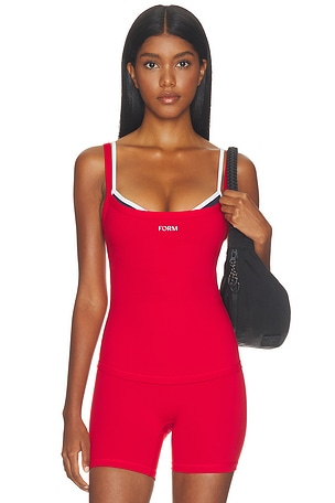 Layered Cami Top in Cherry, Navy, & White FORM