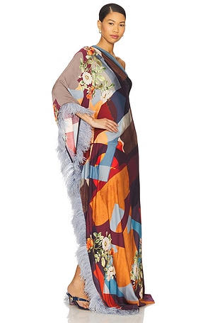 Falguni Shane Peacock x REVOLVE Asymmetric Kaftan Dress in Rust,Brown